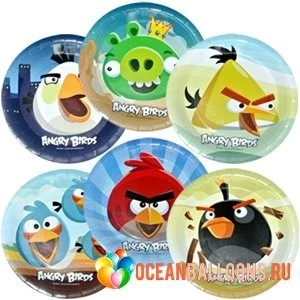 Тарелка ANGRY BIRDS 8 штук.