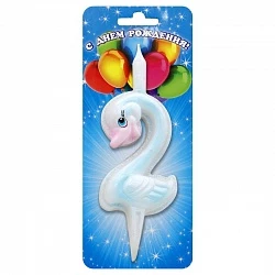 Свеча в виде животных цифра 2