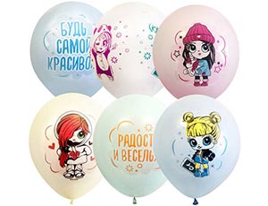 Гелиевые шары Macaroons асс рис Baby Girls