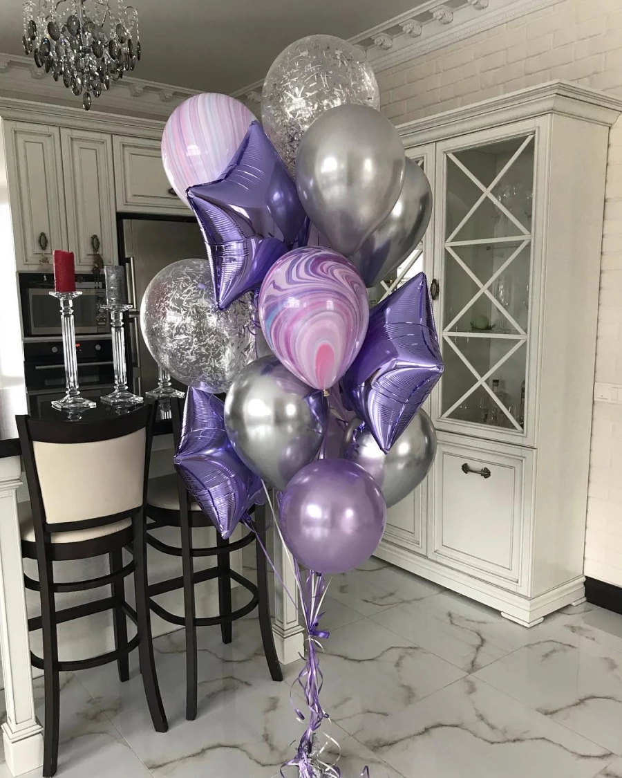 Букет шаров «Сирень подо льдом»